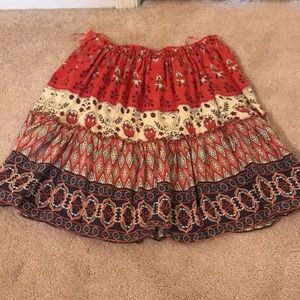 tribal print skirt